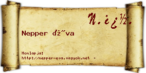 Nepper Éva névjegykártya